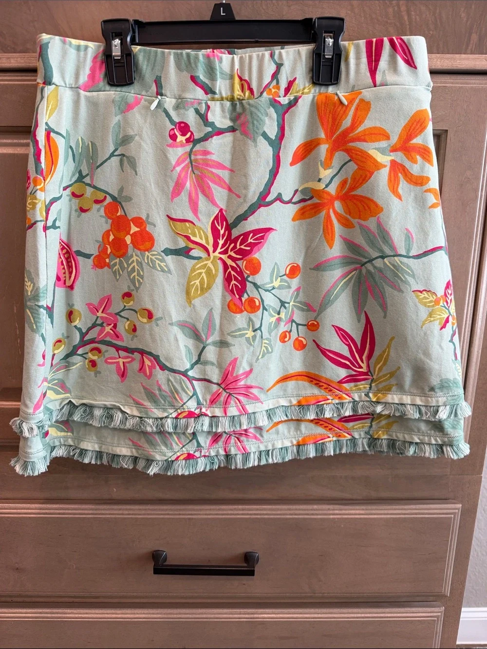 Spartina mint green and floral skort